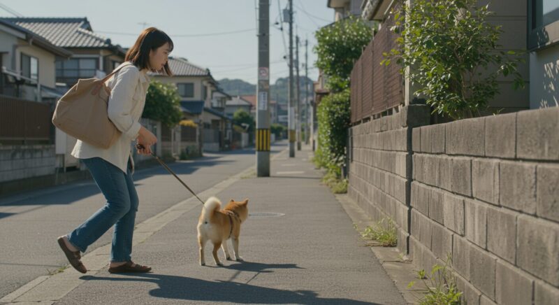 近所の散歩中の犬が近づいてくるのが怖い！