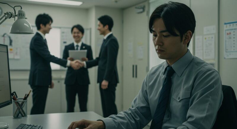 自分より後に入った人が出世…